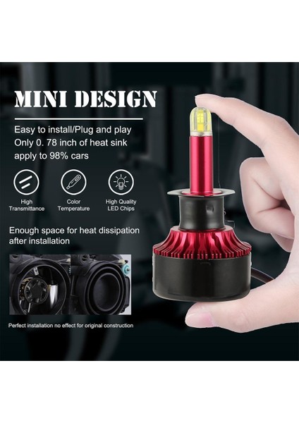 H7 Ar LED Ampul 200W Araba LED Far H1 H7 H Oto Lamk Lm Otomobil Işıkları Ampuller Lamba (Yurt Dışından) fırsatları