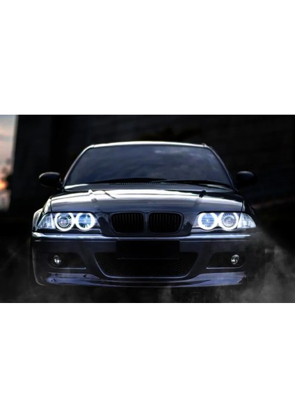 Xiyu Shop 2 Adet Invertör Top Stili Araba-Styling Çift Renk Beyaz Sarı LED Halo Yüzükler Pamuk Işık Bmw E36 E38 E39 E46 M3 LED Smd Angel Eyes Lambası (Yurt Dışından)