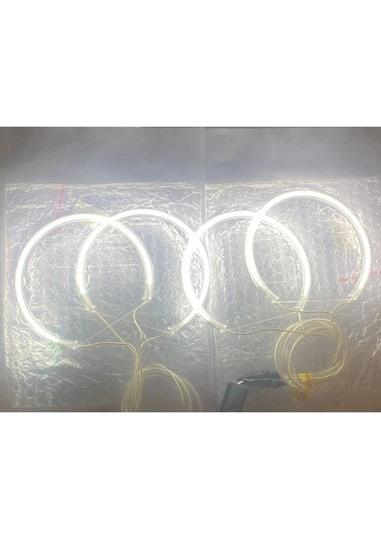 Xiyu Shop 2 Adet Invertör Top Stili Araba-Styling Çift Renk Beyaz Sarı LED Halo Yüzükler Pamuk Işık Bmw E36 E38 E39 E46 M3 LED Smd Angel Eyes Lambası (Yurt Dışından)