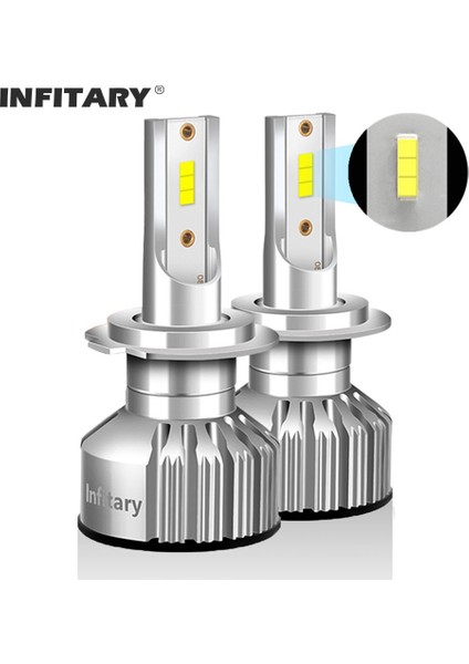 H11 Stili F3 Cob Çipi Infitary Lm H7 H4 Arabalar Için LED Farlar Bulbk H1 H3 H11 H8 Hini Oto Sis Lambası 12V Kiti Farlar (Yurt Dışından)