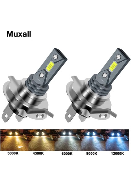 H4 Stili 12000K Mavi Renk K 8000K K H4 H7 H11 H1 Turbo LED Araba Far Ampul Hb Hb4 H8 Oto Işıkları Otomobil Sürüş Sis Lambası (Yurt Dışından) fırsatları