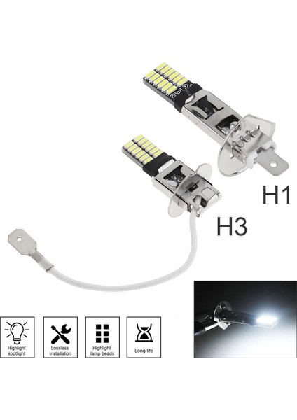 2 Adet H1 Movflax 1 Adet H1 H3 5W Canbus LED Ampul Araba Sis Işık Far Smd 12 V Koşu Işık Motosiklet Lambası Araba Için (Yurt Dışından) modelleri