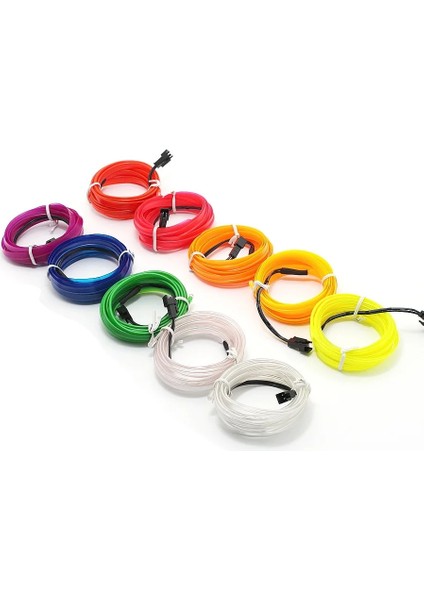 Mavi Stil 3m Sadece El Teli Esnek LED Şerit Neon El Tel Araba Atmosfer Lambası 12V 10 Renk Oto Iç Dıy Dekorasyon Ortam Işığı (Yurt Dışından) fiyatları