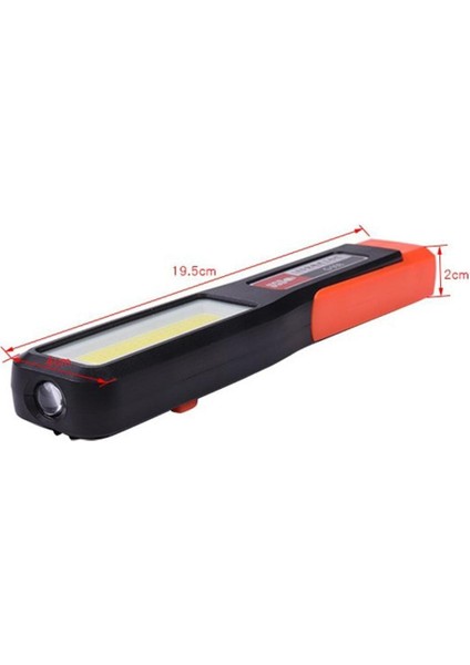 Gösterildiği Gibi Taşınabilir Cob LED Manyetik Çalışma Işığı Araba Garaj Mekanik Lamba Ev Kamp Açık El Feneri ile Şarj Edilebilir Torch Lambası I3K1 (Yurt Dışından)