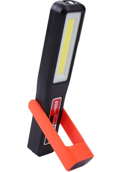 Gösterildiği Gibi Taşınabilir Cob LED Manyetik Çalışma Işığı Araba Garaj Mekanik Lamba Ev Kamp Açık El Feneri ile Şarj Edilebilir Torch Lambası I3K1 (Yurt Dışından)