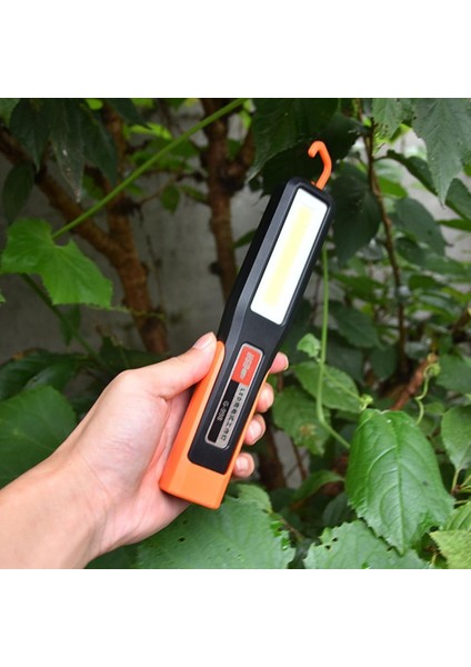 Gösterildiği Gibi Taşınabilir Cob LED Manyetik Çalışma Işığı Araba Garaj Mekanik Lamba Ev Kamp Açık El Feneri ile Şarj Edilebilir Torch Lambası I3K1 (Yurt Dışından)