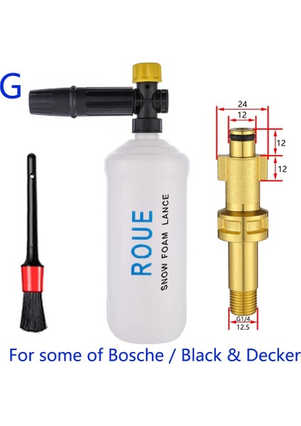 Bosch Stili Için Roue Kar Köpük Lance Basınçlı Yıkayıcı Köpük Jeneratörü Yıkama Püskürtme Tabancası Köpük Adaptörü Karcher Parkside Huter Bosch (Yurt Dışından)