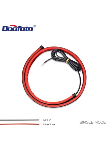 Tek Mod Doofoto Araba LED Şerit Fren Lambaları Arka Kuyruk Uyarı Dönüş Sinyali Lambası Drl Gündüz Çalışan Işık Evrensel Oto Iç (Yurt Dışından)