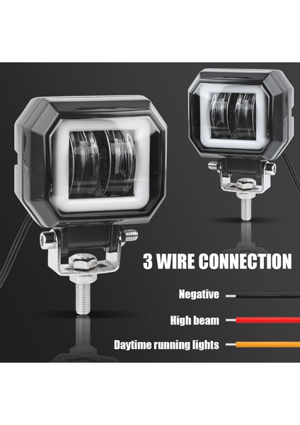 1 Adet Yuvarlak Beyaz Stil Sis Lambası Sürüş Gündüz Off Road Işık Yeni 7d 3 '' 20W Motosiklet Için LED Far Halo Cipler Atv 12V 24V Suv Çalışma Işığı Kirişleri (Yurt Dışından) indirimleri