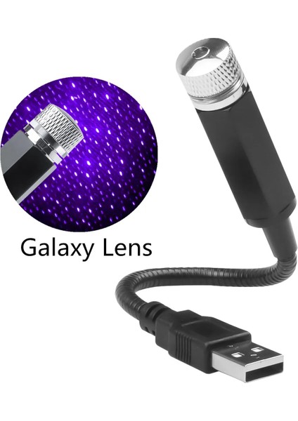 3 Lensli Bir Set Mini USB LED Araba Işık Ayarlanabilir Lens Lazer Projektör Iç Atmosfer Dekoratif Işıklar Kuş Yuvası, Zaman Tüneli T-Md (Yurt Dışından)