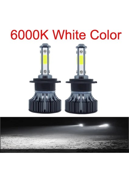 H1 Stili 4 Taraf 6000K 2 Adet H4 Hdes LED Araba Far Lümen H1 Ampuller H H8 H9 H11 Hk Sis Ampul Turbo Lambası (Yurt Dışından)