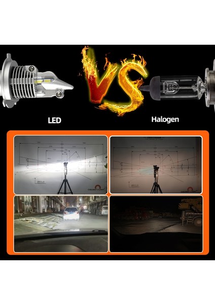 10000LM Tarzı 1 Adet H4 Araba H4 H7 LED Far Ampul Lm 55W 100W Halogeno P43T Hb2 Moto Bike Oto Motosiklet Aydınlatma Için Daha Parlak 6000K Beyaz Lamba (Yurt Dışından)