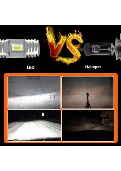 10000LM Tarzı 1 Adet H4 Araba H4 H7 LED Far Ampul Lm 55W 100W Halogeno P43T Hb2 Moto Bike Oto Motosiklet Aydınlatma Için Daha Parlak 6000K Beyaz Lamba (Yurt Dışından)
