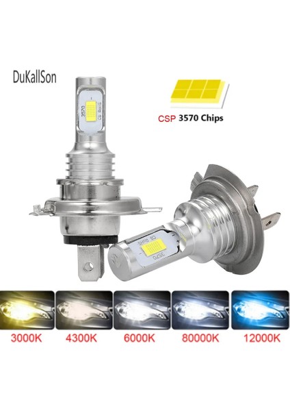 H8 Stili 6500K 2 Adet H4 H7 H11 H16 H1 H3 LED Araba Far Ampul Işın 12V 80W Yüksek Güçlü Araba Sis Lambası 4300K ​​k 6000K Otomatik Far Ampulleri (Yurt Dışından)