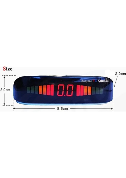 DL304 Stili Kırmızı Koorinwoo Orijinal Araba LED Ekran Araba Park Sensörü Renkli Set 4 Problar Araba Ters Radar Parktronic Kör Uyarı Göstergesi (Yurt Dışından) modelleri