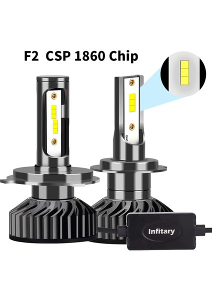 H1 Stili Csp 1860 Çip Infitary H4 LED Araba Işıkları H7 Canbus H11 Far Oto Sis Ze Lamk Motosiklet Cob Far Ampul H1 Lm (Yurt Dışından)