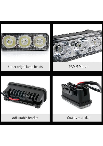 2 Adet Beyaz ve Sarı Stil Süper Parlak Araba Gündüz Çalışan Işık LED Drl Sis Lambası 12V Dönüş Sinyali Lambası 3 LED 180 Derece Ayarlanabilir 6000K Araba Şekillendirici Ampul (Yurt Dışından) fiyatları