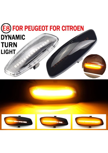 Dinamik Füme Tip 1 Çift Citroe Ds3 Ds4 Peugeot Rcz Için Dinamik LED Yan Işaretleyici Işıkları Dönüş Sinyali Işık Flaşör (Yurt Dışından) fiyatları