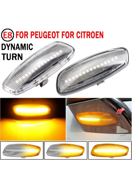 Dinamik Füme Tip 1 Çift Citroe Ds3 Ds4 Peugeot Rcz Için Dinamik LED Yan Işaretleyici Işıkları Dönüş Sinyali Işık Flaşör (Yurt Dışından) fırsatları