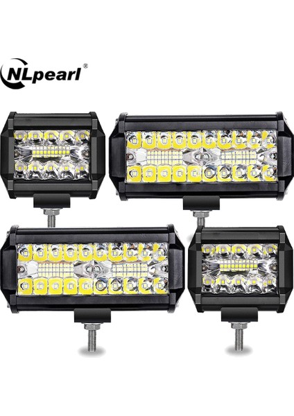 1 Adet 72W Lamba Stili Nlpearl 4'' 7'' LED Işık Barwork Işık Offroad 4x4 Jeep Kamyon Araba Traktör Tekne Için LED Bar Suv Atv Barra LED Far 12V 24V (Yurt Dışından)