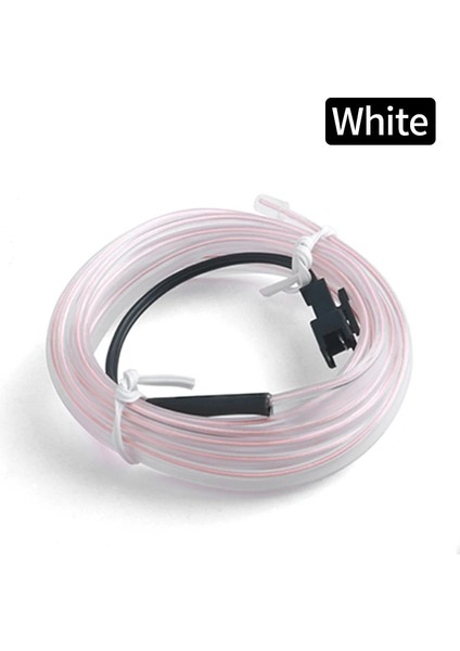 Açık Yeşil Tarzı Beyaz Düz Kenar USB El Tel Neon Şerit Işık Oto Araba Iç Ortam Dekoratif LED Lamba Esnek Halat Tüp Atmosfer (Yurt Dışından)