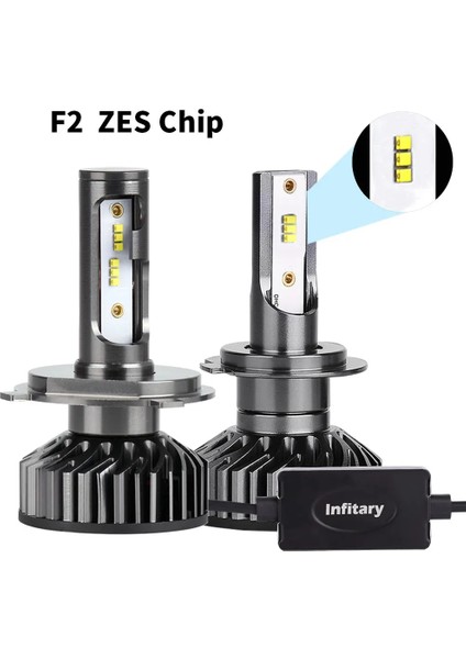 H3 Stili Altı Çip Infitary H4 H7 LED Araba Far Ampul Lm H1 H3 H11 H13 H Hb Hbini Otomatik Sis Farı Far (Yurt Dışından)