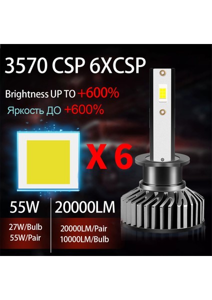 Otomobil Stili Için 12V 8000K H4 LED Ampuller Far H7 H1 Lm Araba Farları H8 H9 H Hbk 6000K 8000K Otomatik Sis Farı LED Ampul V 24V 2ADET (Yurt Dışından)