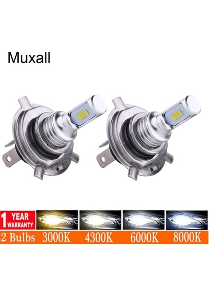 H8 Stili 6500K Muxall H1 H3 H4 H7 H Hini Oto Motosiklet LED Turbo Araba Far Ampülleri Motk 3000K 8000K 4300K (Yurt Dışından)