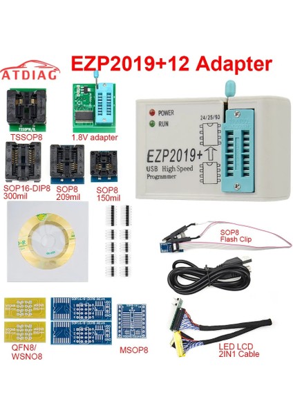 Ezp 7 Adapet Stili Ez Ezp Yüksek Hızlı USB Spı Programcı Eeprom Minipro Adaptörü (Yurt Dışından)