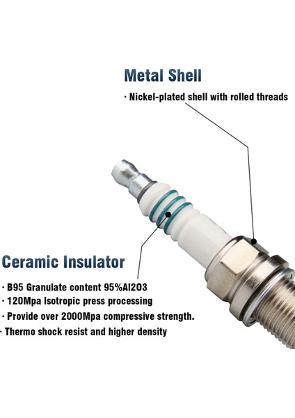 Ik Araba Mum Irıdıum Güç Buji Kızdırma Bujisi Toyota Nissan Honda Hyundai Kia Mercedes-Benz Ik (Yurt Dışından)