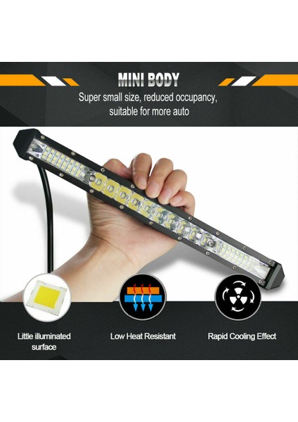 1 ADET-10LED-178MM Tarzı Nlpearl Ultra Sli Inç LED Işık Çubuğu Spot Off Road 4x4 LED Çalışma Işık Çubuğu Jeep Kamyon Atv Suv Araba LED Far 12V 24V (Yurt Dışından) fiyatları