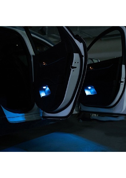 Beyaz Işık Taşınabilir Araba Mini LED Işıkları Dokunmatik Anahtar Araba Ortam Lambası Iç Gece Lambası Kablosuz Whitebluepurple Lambalar (Yurt Dışından)