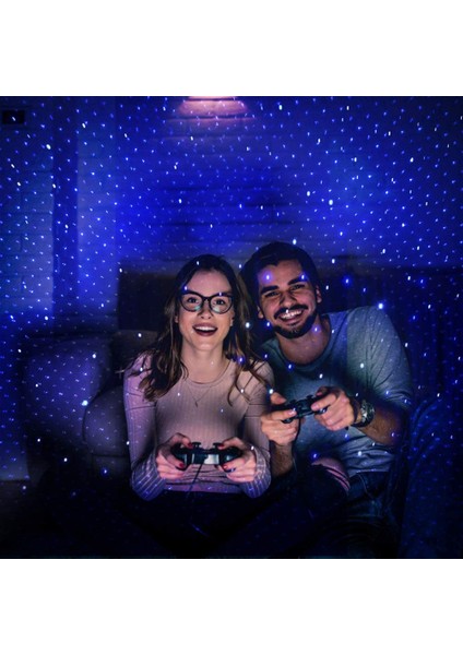 B Kırmızı Araba Iç Atmosfer Yıldızlı Lazer Projektör Lambası USB LED Çatı Araba Yıldız Gece Işığı Süper Parlaklık Otomatik Yıldızlı Dekorasyon (Yurt Dışından)