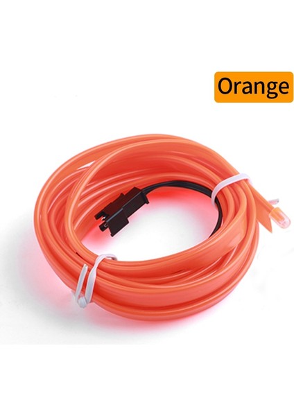 Açık Yeşil Tarzı Turuncu Düz Kenar USB El Tel Neon Şerit Işık Oto Araba Iç Ortam Dekoratif LED Lamba Esnek Halat Tüp Atmosfer (Yurt Dışından)