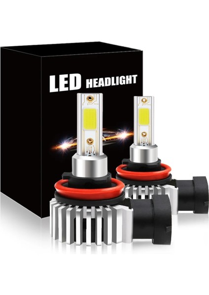 H3 Stili 6500K 80W LED Mini Araba Far H7 LED H3 H4 H1 H8 H Hb Hb4 Cob Lm 6000K 12V 24V Canbus D9 Lamba Otomatik Şekillendirme (Yurt Dışından)