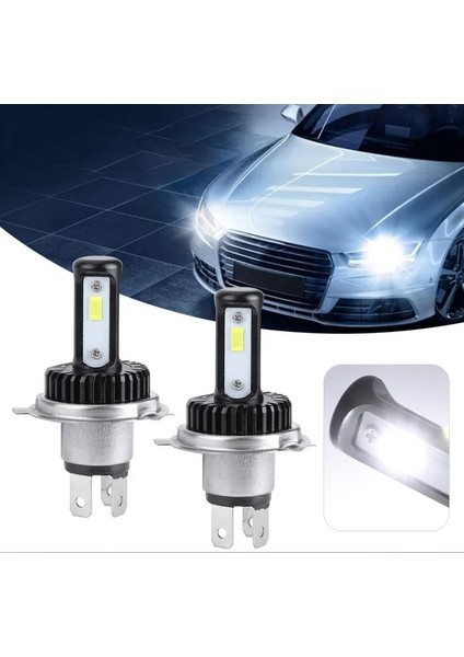 H7 W 6000K LED Araba Ampul Araba H7 H4 Combo LED Far Kiti Ampuller Yüksek Kısa Huzme Lm Araba Far Ampul Dc 12V Araba Işığı (Yurt Dışından)