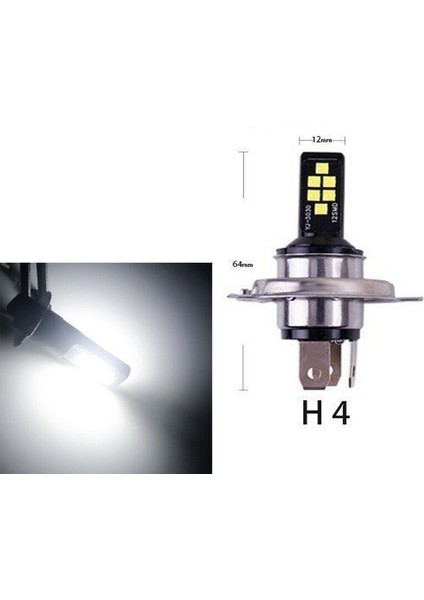 H7 W 6000K LED Araba Ampul Araba H7 H4 Combo LED Far Kiti Ampuller Yüksek Kısa Huzme Lm Araba Far Ampul Dc 12V Araba Işığı (Yurt Dışından)