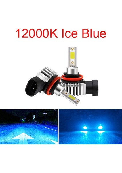 H9 Stili 12000K 80W LED Mini Araba Far H7 LED H3 H4 H1 H8 H Hb Hb4 Cob Lm 6000K 12V 24V Canbus D9 Lamba Otomatik Şekillendirme (Yurt Dışından)