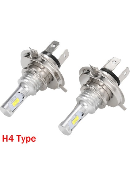 H4 Stili 8000K 2 Adet Yükseltilmiş LED Araba Farları Oto Ampuller H7 H4 H15 Gündüz Çalışan Işık ile Uzun Far Sis Ampul Mini Headlamk 6000K (Yurt Dışından)