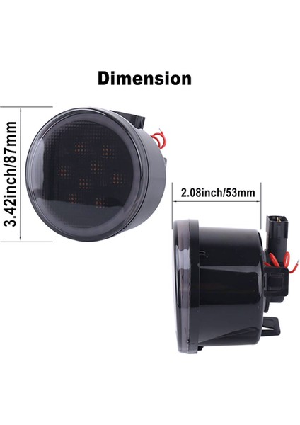 Drl ile Duman Jeep Wrangler Jk Için Beyaz Halo Duman Lensli Ön LED Dönüş Sinyali Işık Düzeneği (Yurt Dışından)