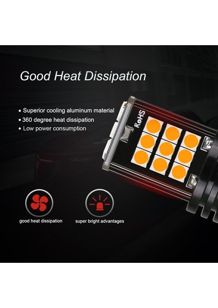 2 ADET-BEYAZ-7440 Nlpearl 2x Araba Sinyali Lam LED Ampul Smd T LED W21W 12V Otomatik Dönüş Sinyali Işık Ters Arka Lambalar (Yurt Dışından) fiyatları