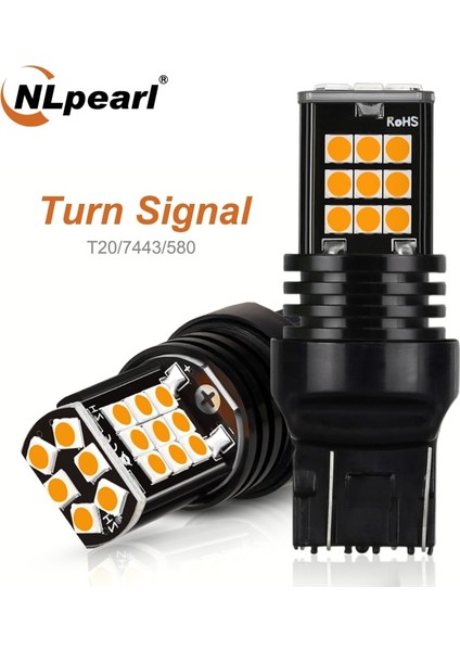 2 ADET-BEYAZ-7440 Nlpearl 2x Araba Sinyali Lam LED Ampul Smd T LED W21W 12V Otomatik Dönüş Sinyali Işık Ters Arka Lambalar (Yurt Dışından) modelleri