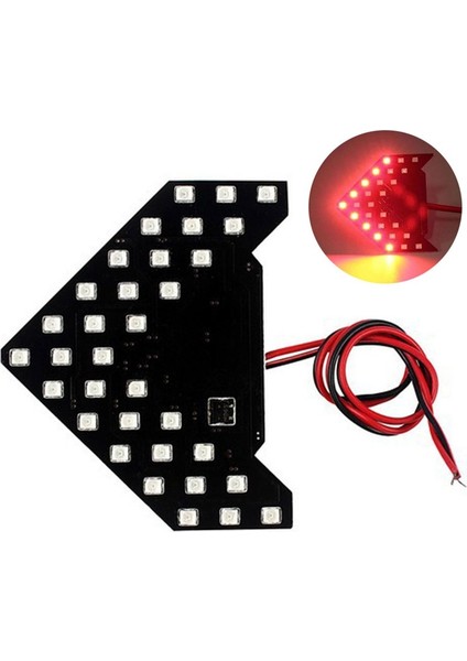 Kırmızı Ultra Uzun Ömürlü Moda Oklar Panel Araba Yan Ayna Yeni 33SMD LED Düşük Tüketim Yüksek Parlak Dönüş Sinyali Işığı 12V # (Yurt Dışından)