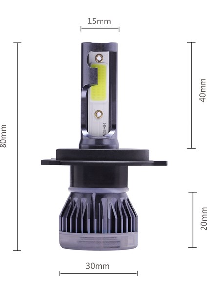 Xiyu Shop H7 Stili 3000K Altın 2 Adet H7 LED Lmpaır Mini Çift Araba Far Ampülleri H1 H16 H7 H8 H4 H11 Farlar Kiti Hb Hb4 Oto LED Lambalar (Yurt Dışından)