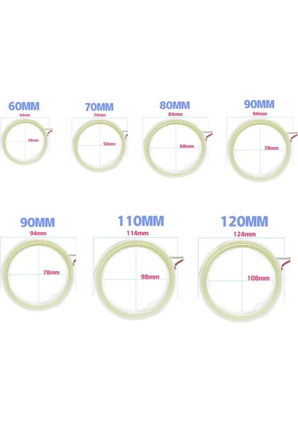 100MM Tarzı 90MM 1 Adet Otomobil LED LED Angel Eye Angel Eye Circle Cob Otomobil LED Sis Lambası Otomobil Gün Işığı (Yurt Dışından)