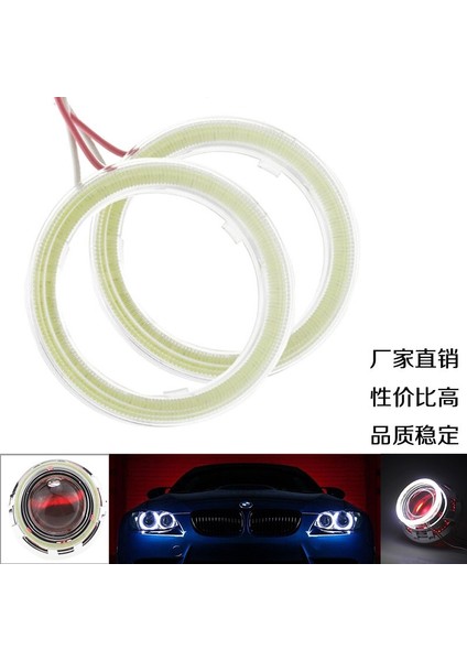 100MM Tarzı 90MM 1 Adet Otomobil LED LED Angel Eye Angel Eye Circle Cob Otomobil LED Sis Lambası Otomobil Gün Işığı (Yurt Dışından) fırsatları
