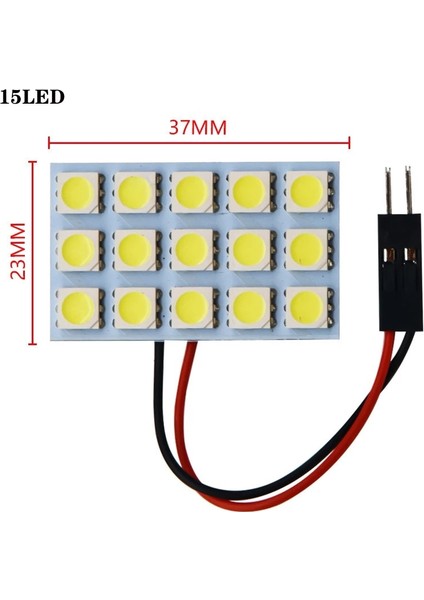 Beyaz Stil 15 LED T10 BA9S Festoon C5W Araba LED Panel Okuma Lambası Ampul Işık 24SMDSMDSMD Dome Adaptörü Festoon Beyaz Buz Mavisi 12V (Yurt Dışından)
