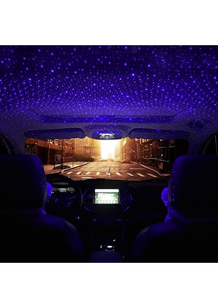 Mavi Android Mini LED Araba Çatı Yıldız Gece Işıkları Projektör Işığı Iç Ortam Atmosferi Galaxy Lamba Dekorasyon Işığı USB Fişi (Yurt Dışından) fiyatları