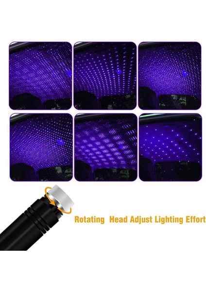 Mavi Android Mini LED Araba Çatı Yıldız Gece Işıkları Projektör Işığı Iç Ortam Atmosferi Galaxy Lamba Dekorasyon Işığı USB Fişi (Yurt Dışından) modelleri