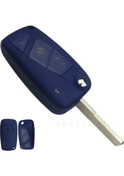 Siyah Ped Stili Okeytech 3 Düğmeler Araba Anahtarı Kabuk Için Fiat Için Stilo Ducato Panda Doblo Bravo Katlanır Uzaktan Kumanda Anahtarı Durum Kesilmemiş Bıçak (Yurt Dışından) fiyatları